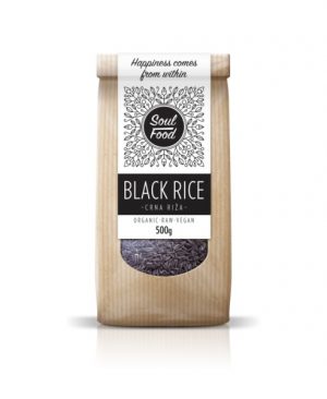Riža crna 500g: bio, organski, sirovo, veganski, soul food internet trgovina