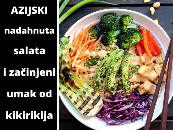 azijski nadahnuta salata i začinjeni umak od kikirikija, soul food internet trgovina